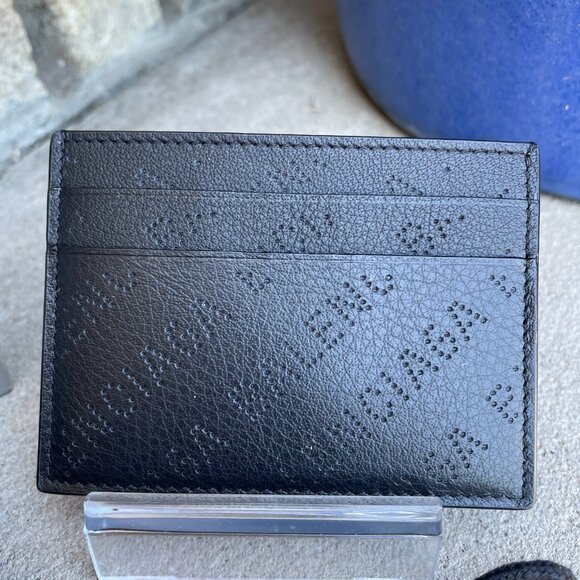 NIB BALENCIAGA PERFORATED CARD CASE HOLDER Unisex Men's Accessory - Picture 1 of 12